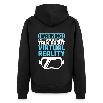 Cadeau VR de réalité virtuelle - Veste à capuche bio Premium Unisexe - noir - Dos - Nico (187cm)