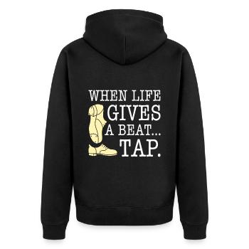 Tap Dancer Tap Dance Shoes Tap Dance Instructor - Unisex Premium Organic Zip Hoodie - black - Back - Nico (187cm)