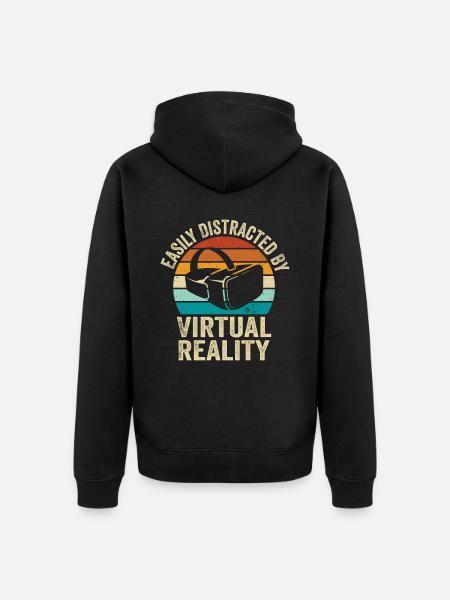 Virtual Reality VR Gift - Unisex Premium Organic Zip Hoodie - black