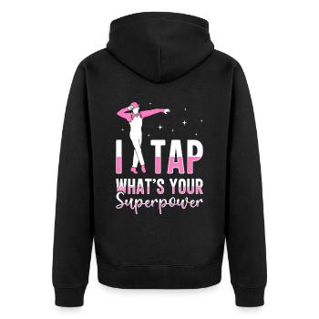 Tap Dancer Tap Dance Shoes Tap Dance Instructor - Unisex Premium Organic Zip Hoodie - black - Back - Nico (187cm)