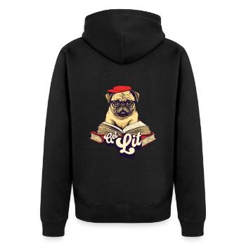 Obtenez Lit Pug - Veste à capuche bio Premium Unisexe - noir - Dos - Nico (187cm)