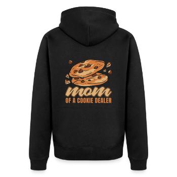 Pfadfinder Mutter Mom Of A Cookie Dealer - Unisex Premium Bio Zip Hoodie - Schwarz - Hinten - Nico (187cm)