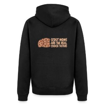 Pfadfinder Mutter - Unisex Premium Bio Zip Hoodie - Schwarz - Hinten - Nico (187cm)