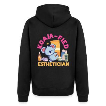 Cute Licensed Esthetician Skincare - Unisex Premium Bio Zip Hoodie - Schwarz - Hinten - Nico (187cm)