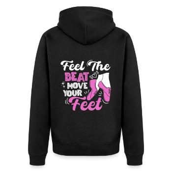 Tap Dancers Tap Dance Shoes Tap Dance Instructors - Unisex Premium Organic Zip Hoodie - black - Back - Nico (187cm)