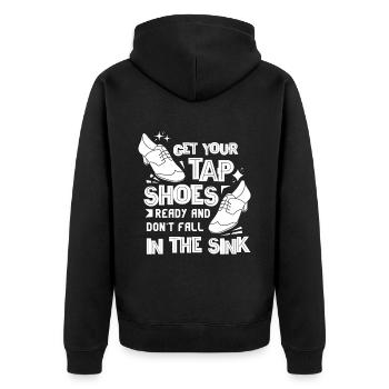 Tap Dancer Tap Dance Shoes Tap Dance Instructor - Unisex Premium Organic Zip Hoodie - black - Back - Nico (187cm)