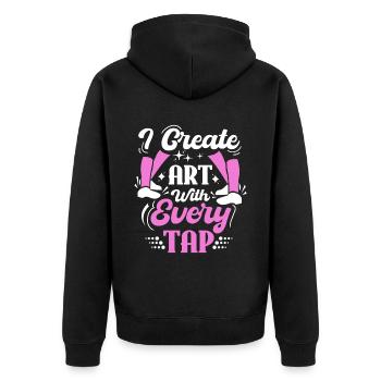 Tap Dancer Tap Dance Shoes Tap Dance Instructor - Unisex Premium Organic Zip Hoodie - black - Back - Nico (187cm)