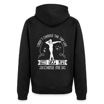 Tap Dancers Tap Dance Shoes Tap Dance Instructors - Unisex Premium Organic Zip Hoodie - black - Back - Nico (187cm)