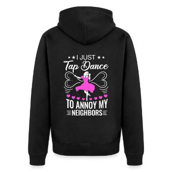 Tap Dancer Tap Dance Shoes Tap Dance Instructor - Unisex Premium Organic Zip Hoodie - black - Back - Nico (187cm)
