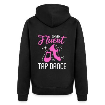 Tap Dancers Tap Dance Shoes Tap Dance Instructors - Unisex Premium Organic Zip Hoodie - black - Back - Nico (187cm)