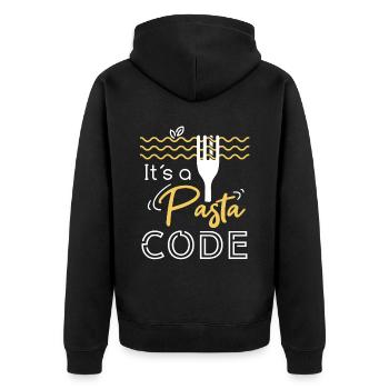 Computer programming - Unisex Premium Organic Zip Hoodie - black - Back - Nico (187cm)