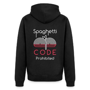 Computer programming - Unisex Premium Organic Zip Hoodie - black - Back - Nico (187cm)