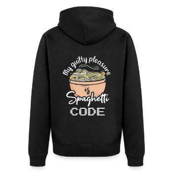 Computer programming - Unisex Premium Organic Zip Hoodie - black - Back - Nico (187cm)