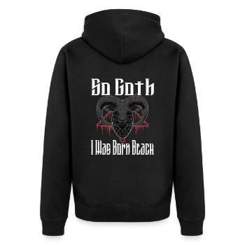 Satan Belzébuth Diable Gothique Pentagramme Mystique - Veste à capuche bio Premium Unisexe - noir - Dos - Nico (187cm)