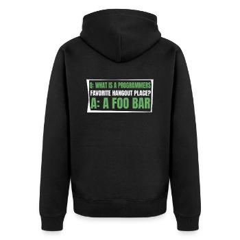 Developer Coder Programmer Funny - Unisex Premium Organic Zip Hoodie - black - Back - Nico (187cm)