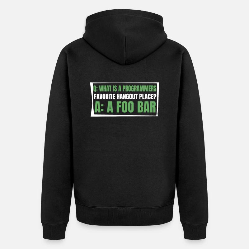 Entwickler Coder Programmierer Lustig - Unisex Premium Bio Zip Hoodie - Schwarz