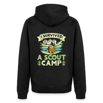Survivants scouts - Veste à capuche bio Premium Unisexe - noir - Dos - Nico (187cm)
