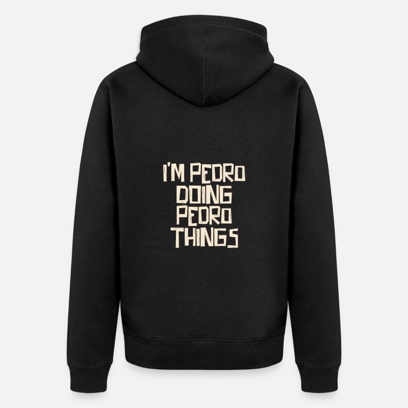 I'm Pedro doing Pedro things - Unisex Premium Bio Zip Hoodie - Schwarz