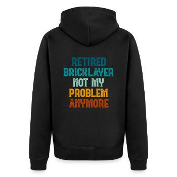 Mason Gift Profession Saying Mason - Unisex Premium Organic Zip Hoodie - black - Back - Nico (187cm)