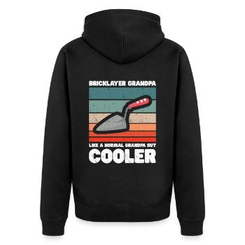 Mason Gift Profession Saying Mason - Unisex Premium Organic Zip Hoodie - black - Back - Nico (187cm)