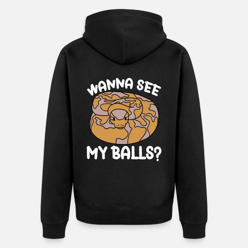 Serpent python boule - Veste à capuche bio Premium Unisexe - noir