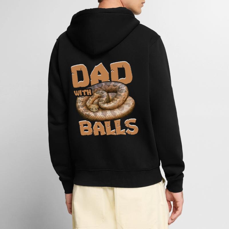 Ball Python Snake Unisex Premium Organic Zip Hoodie