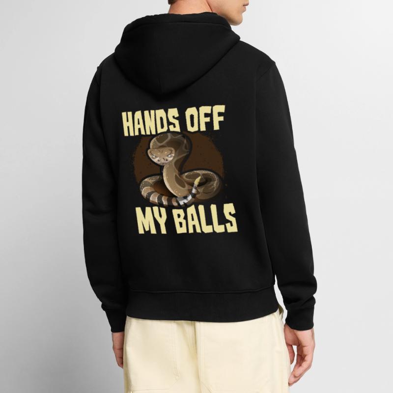 Ball Python Snake Unisex Premium Organic Zip Hoodie