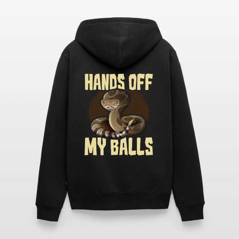 Ball Python Snake Unisex Premium Organic Zip Hoodie