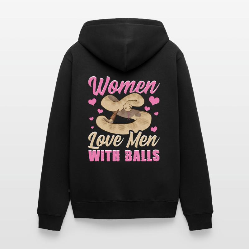 Serpent python boule Veste à capuche bio Premium Unisexe