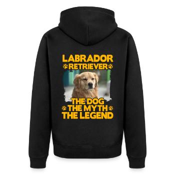 Labrador Retriever Le chien Le mythe La légende - Veste à capuche bio Premium Unisexe - noir - Dos - Nico (187cm)