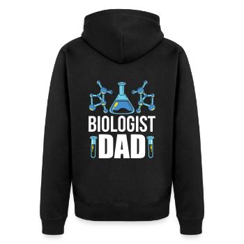 Biologiste Papa Professeur de biologie Biologiste Biologie - Veste à capuche bio Premium Unisexe - noir - Dos - Nico (187cm)