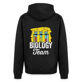 Équipe de biologie Biologiste Professeur de biologie - Veste à capuche bio Premium Unisexe - noir - Dos - Nico (187cm)