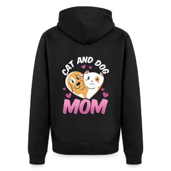 Chat et chien Maman Chats Dog Lover - Veste à capuche bio Premium Unisexe - noir - Dos - Nico (187cm)