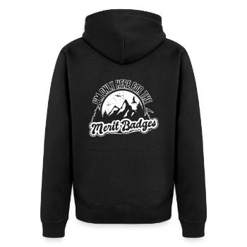 Insigne scout - Veste à capuche bio Premium Unisexe - noir - Dos - Nico (187cm)