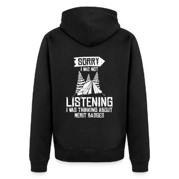 Insigne scout - Veste à capuche bio Premium Unisexe - noir - Dos - Nico (187cm)