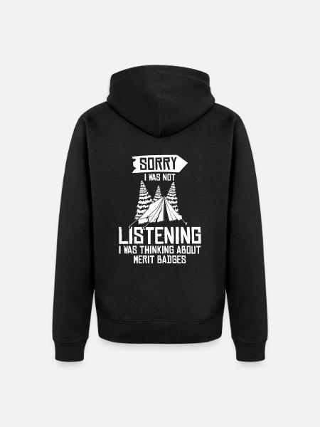 Boy Scout Badge - Unisex Premium Organic Zip Hoodie - black