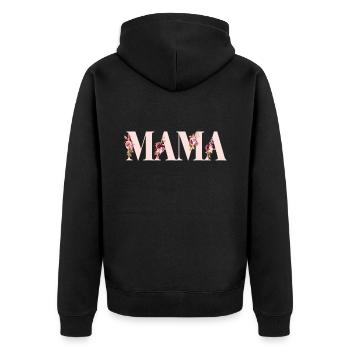 Maman, fête des mères, maman, maman - Veste à capuche bio Premium Unisexe - noir - Dos - Nico (187cm)