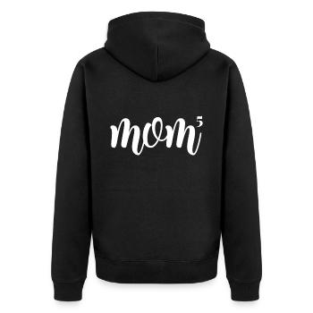 Maman5 Fête des mères Maman Maman - Veste à capuche bio Premium Unisexe - noir - Dos - Nico (187cm)