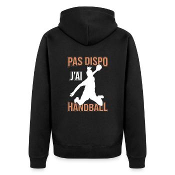 J'Ai Handball Drôle Handballeuse - Veste à capuche bio Premium Unisexe - noir - Dos - Nico (187cm)