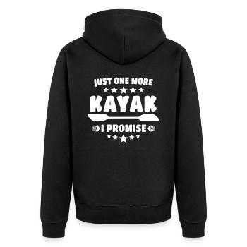 Kayak Kayaking - Unisex Premium Organic Zip Hoodie - black - Back - Nico (187cm)