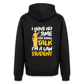 Juris Doctor Jurisprudence Law Attorney Lawyer - Unisex Premium Organic Zip Hoodie - black - Back - Nico (187cm)