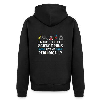 Sciences Chimie Biologie Professeur de physique - Veste à capuche bio Premium Unisexe - noir - Dos - Nico (187cm)