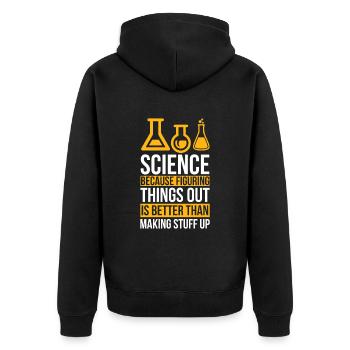 Sciences Chimie Biologie Professeur de physique - Veste à capuche bio Premium Unisexe - noir - Dos - Nico (187cm)
