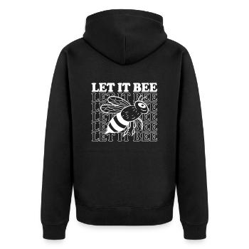 Laissez-le abeille - Veste à capuche bio Premium Unisexe - noir - Dos - Nico (187cm)