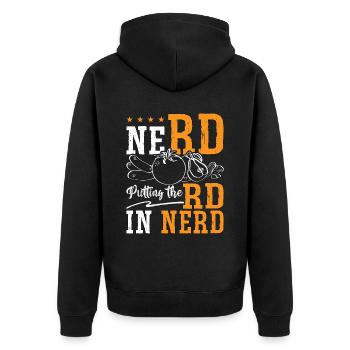 Dietitian Nerd Putting The RD Nutrition Dietitians - Unisex Premium Bio Zip Hoodie - Schwarz - Hinten - Nico (187cm)