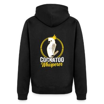 Cockatoo Whisperer Cockatoo Cockatoos Bird - Unisex Premium Organic Zip Hoodie - black - Back - Nico (187cm)