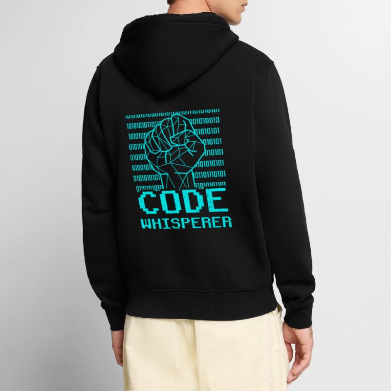 Code Whisperer Coding Coder Programmer Unisex Premium Organic Zip Hoodie