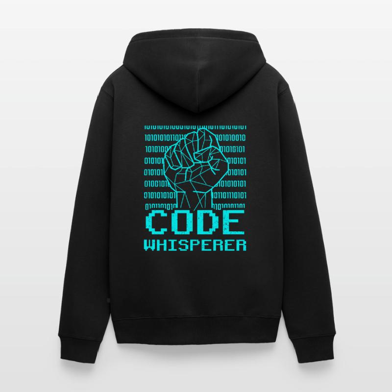 Code Whisperer Coding Coder Programmer Unisex Premium Organic Zip Hoodie