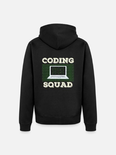 Coding Team Programmierer Coder Programmieren - Unisex Premium Bio Zip Hoodie - Schwarz