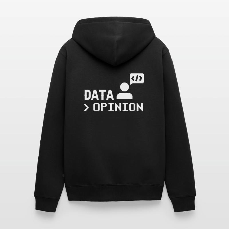 Data > Opinion Programmeur Codeur Codeur Veste à capuche bio Premium Unisexe